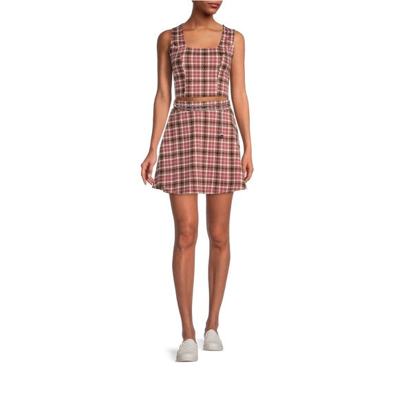 Brand New w/tag Madden NYC Women's Tank Top With Chain Belt Skirt Set size M 7-9 - Picture 2 of 11